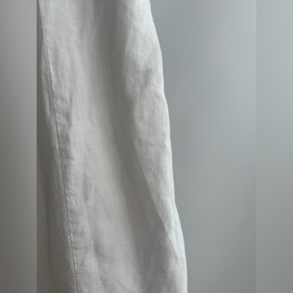 Cotton On Linen Blend White Mini Dress Lined No Size Tag (Est. Small) - Picture 4 of 10
